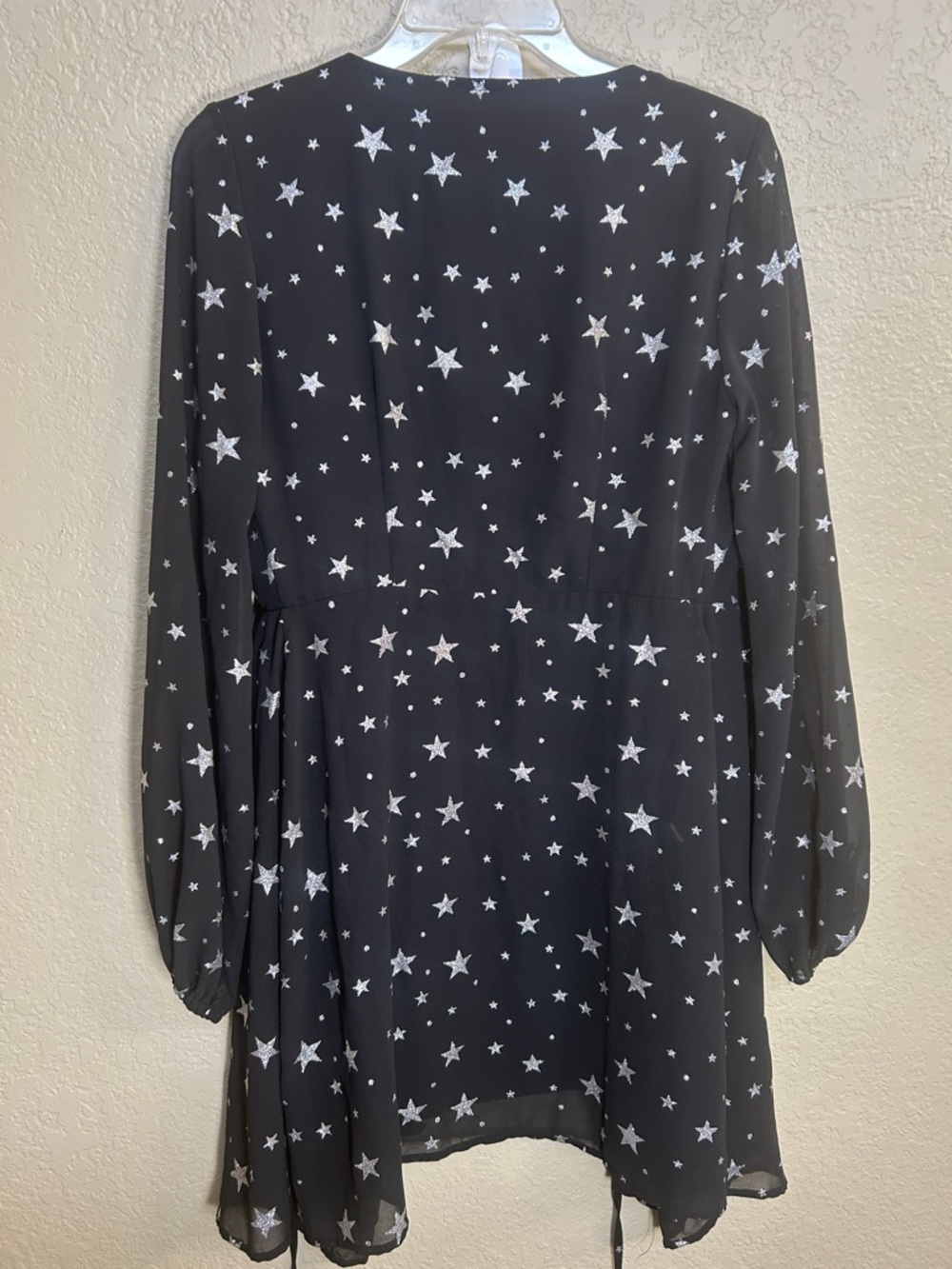 NASTY GAL Whimsy Goth Fairy Costume Ethereal Metallic Stars Tie Front Kimono - Picture 2 of 14